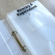 Load image into Gallery viewer, White Travel Document Binder Organiser