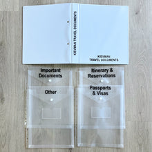 Load image into Gallery viewer, White Travel Document Binder Organiser