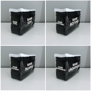 Pack of 4 Transparent Packing Cubes