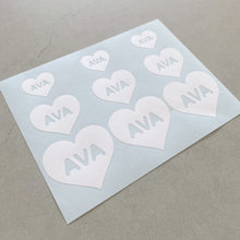 Load image into Gallery viewer, Set of 36 Custom Heart Label