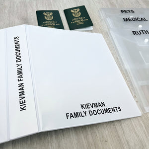White - Large Family Document Organiser