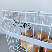 Load image into Gallery viewer, Set of 5 Storage Bin Tags Font 7