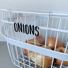 Load image into Gallery viewer, Set of 5 Storage Bin Tags Font 6