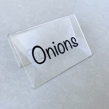 Load image into Gallery viewer, Set of 5 Storage Bin Tags Font 4