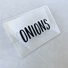 Load image into Gallery viewer, Set of 5 Storage Bin Tags Font 6