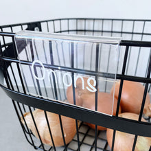 Load image into Gallery viewer, Set of 5 Storage Bin Tags Font 4