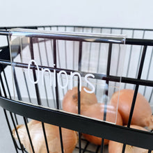 Load image into Gallery viewer, Set of 5 Storage Bin Tags Font 7