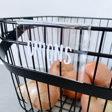 Load image into Gallery viewer, Set of 5 Storage Bin Tags Font 6