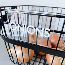 Load image into Gallery viewer, Set of 5 Storage Bin Tags Font 1