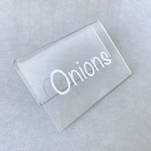 Load image into Gallery viewer, Set of 5 Storage Bin Tags Font 4