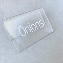 Load image into Gallery viewer, Set of 5 Storage Bin Tags Font 7