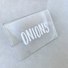 Load image into Gallery viewer, Set of 5 Storage Bin Tags Font 6