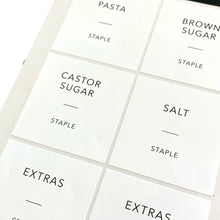 Load image into Gallery viewer, Set of 48 Pre Made Pantry Stickers - White