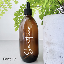 Load image into Gallery viewer, Customisable Spray Amber Glass Bottle Black Lid