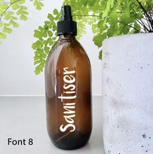 Load image into Gallery viewer, Customisable Spray Amber Glass Bottle Black Lid