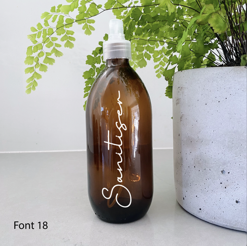 Customisable Spray Amber Glass Bottle White Lid