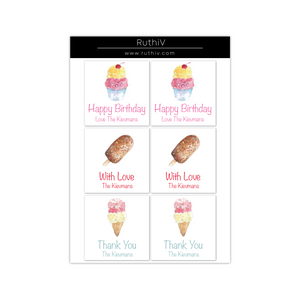 Ice Cream Gift Stickers