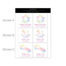 Load image into Gallery viewer, Neon Stars Gift Stickers