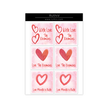 Load image into Gallery viewer, Heart Gift Stickers