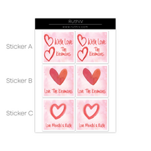 Load image into Gallery viewer, Heart Gift Stickers