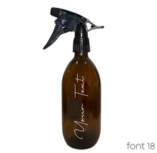 Load image into Gallery viewer, Customisable Amber Glass Bottle with Trigger Spray