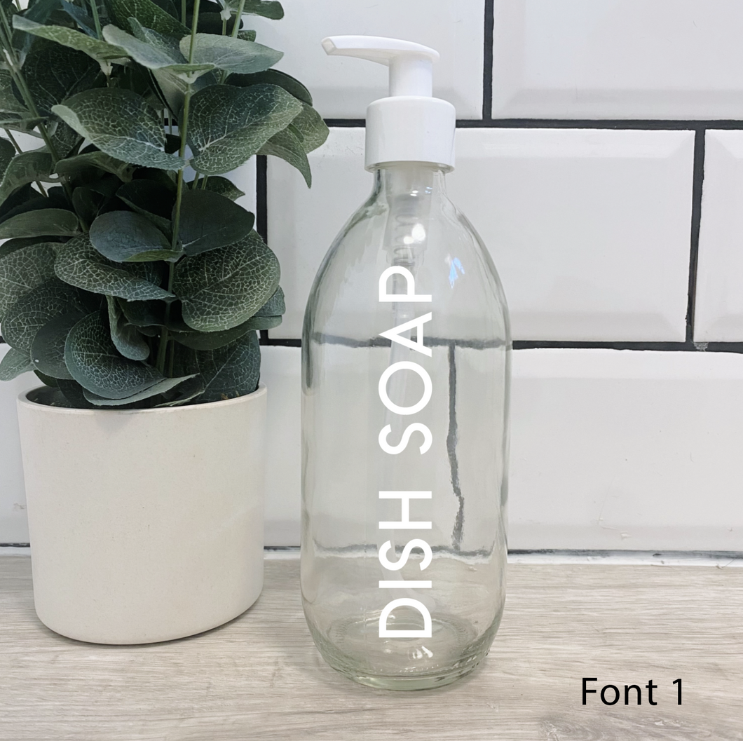 Customisable Glass Bottle White Lid