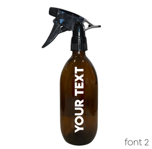Customisable Amber Glass Bottle with Trigger Spray