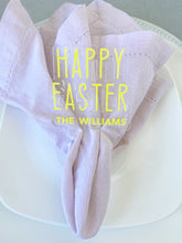 Load image into Gallery viewer, Custom Yellow Easter Napkin Ring Set