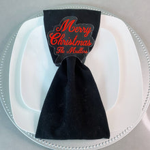 Load image into Gallery viewer, Set of Custom Red Christmas Napkin Rings on Clear Acrylic