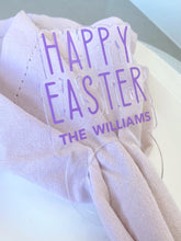 Load image into Gallery viewer, Custom Purple Easter Napkin Ring Set