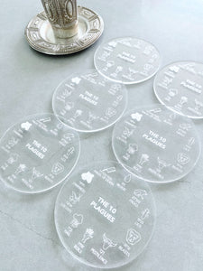 Engraved Acrylic Pesach Plague Disk
