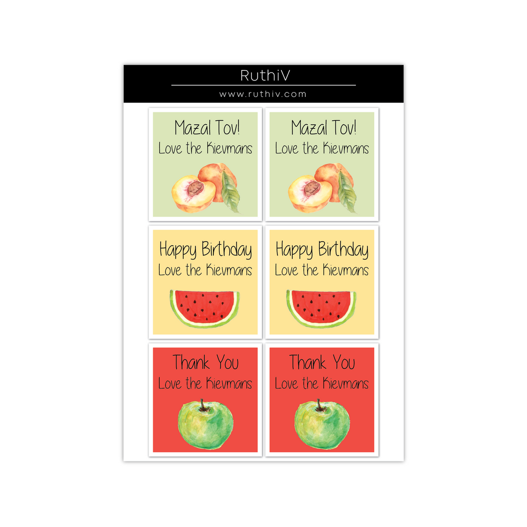 Fruit Gift Stickers