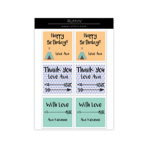 TePee Gift Stickers