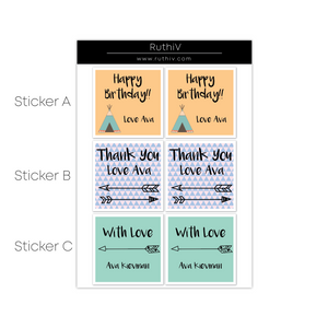 TePee Gift Stickers