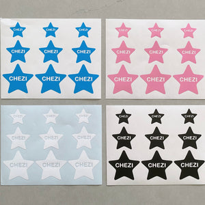 Set of 36 Custom Star Label