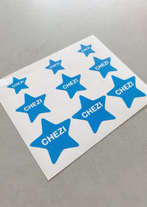 Set of 36 Custom Star Label