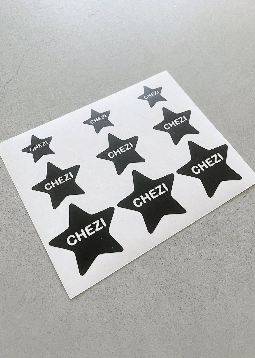 Set of 36 Custom Star Label