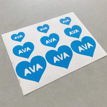 Load image into Gallery viewer, Set of 36 Custom Heart Label