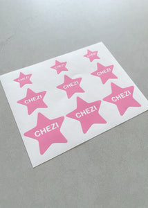 Set of 36 Custom Star Label