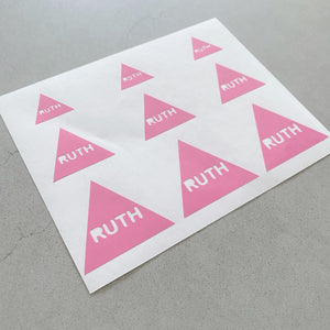 Set of 36 Custom Triangle Label