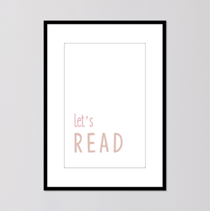 Digital Download. Lets Play ABC Lets Read Pink. Wall Art Printable