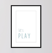 Load image into Gallery viewer, Digital Download. Lets Play ABC Lets Read Blue. Wall Art Printable