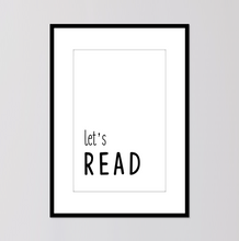 Load image into Gallery viewer, Digital Download. Lets Play ABC Lets Read Black. Wall Art Printable