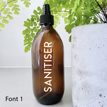 Load image into Gallery viewer, Customisable Spray Amber Glass Bottle Black Lid