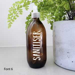 Customisable Spray Amber Glass Bottle White Lid