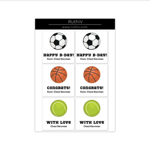 Sport Gift Stickers