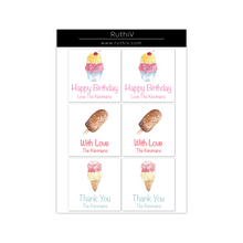 Load image into Gallery viewer, Ice Cream Gift Stickers