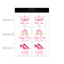 Load image into Gallery viewer, Princess Gift Stickers