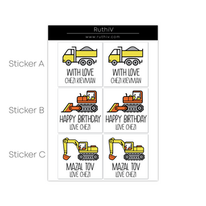 Tractor Gift Stickers