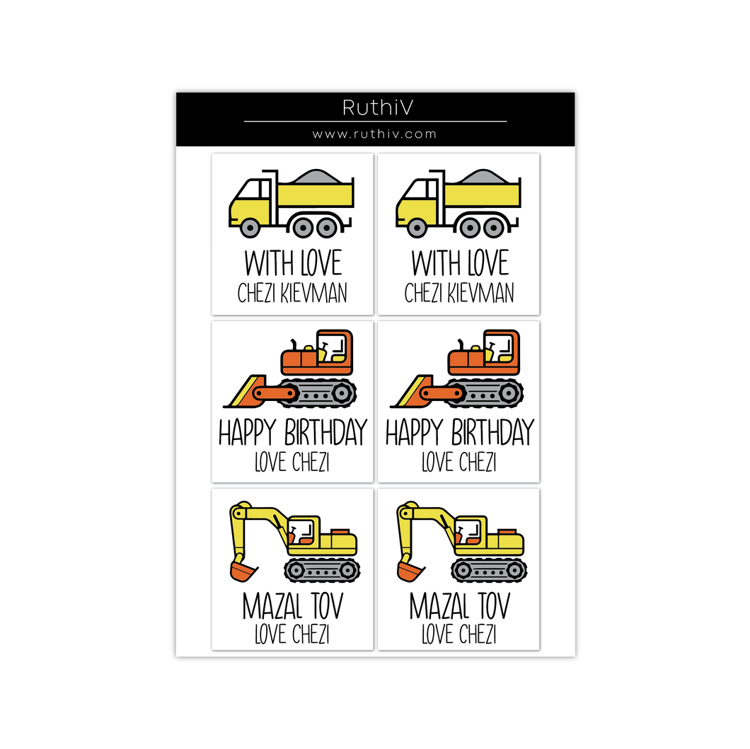 Tractor Gift Stickers